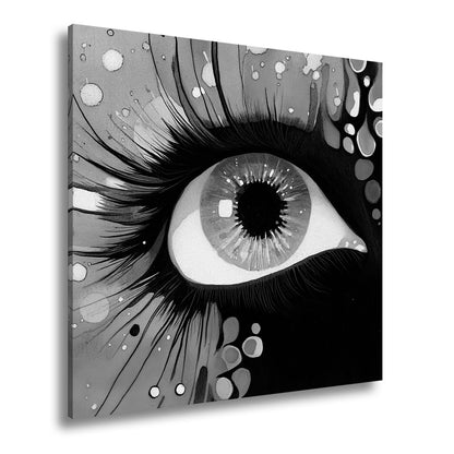 Leinwandbild Rotes Auge im Farbenrausch – Ausdruck voller Emotion - deyoli