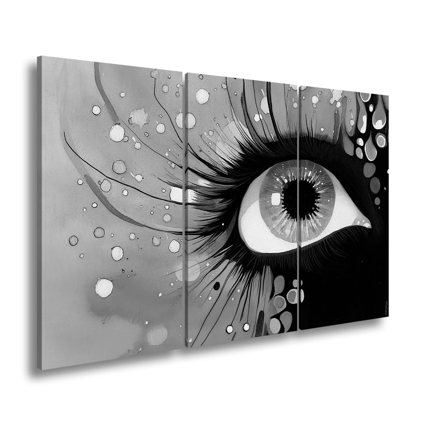 Leinwandbild Rotes Auge im Farbenrausch – Ausdruck voller Emotion - deyoli