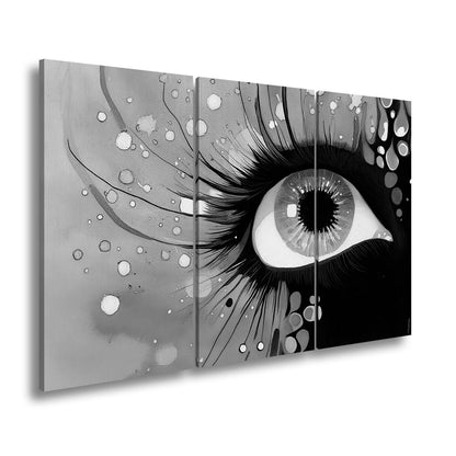 Leinwandbild Rotes Auge im Farbenrausch – Ausdruck voller Emotion - deyoli
