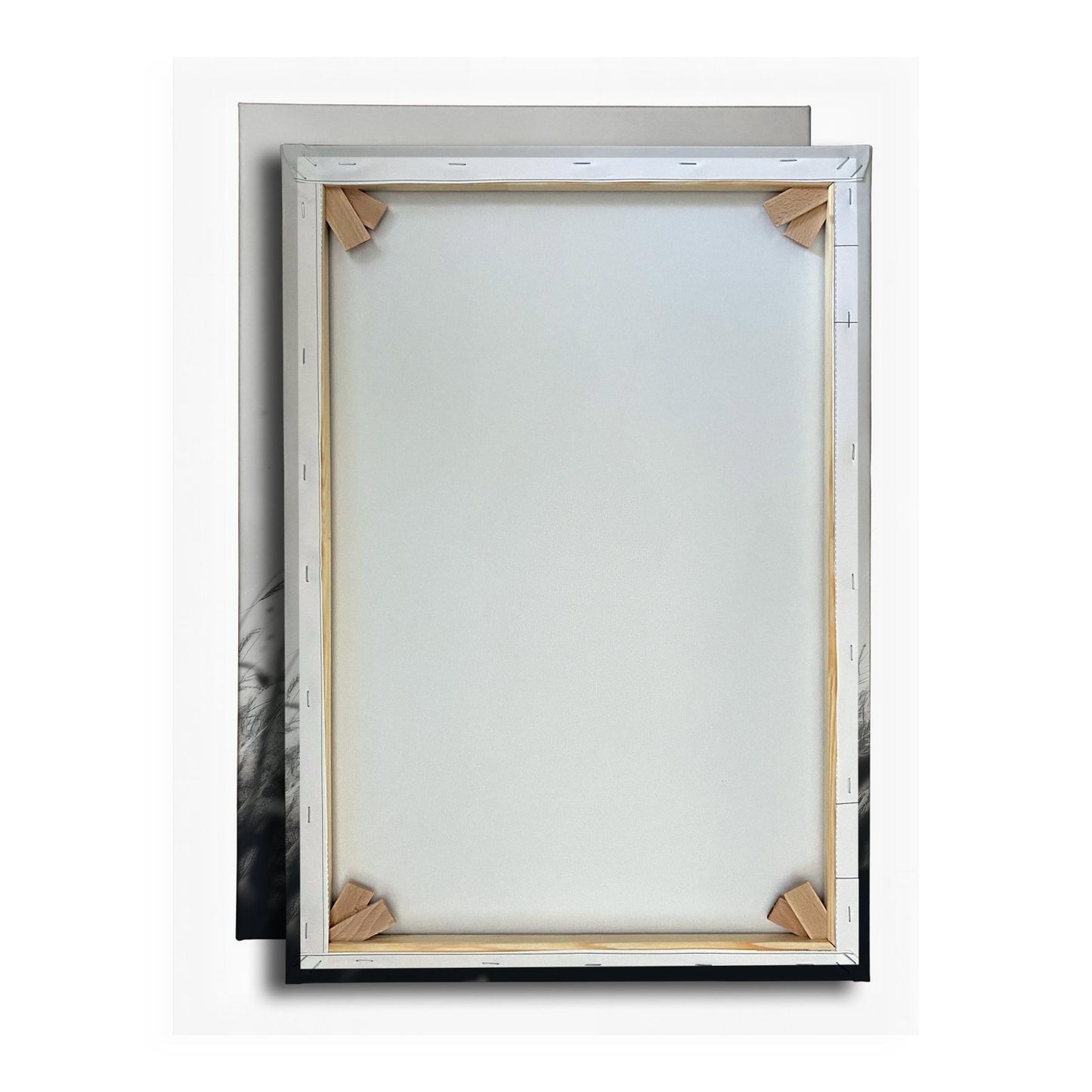 Leinwandbild Samurai XXL – Zwei Krieger stehen still im windgepeitschten Gras - deyoli