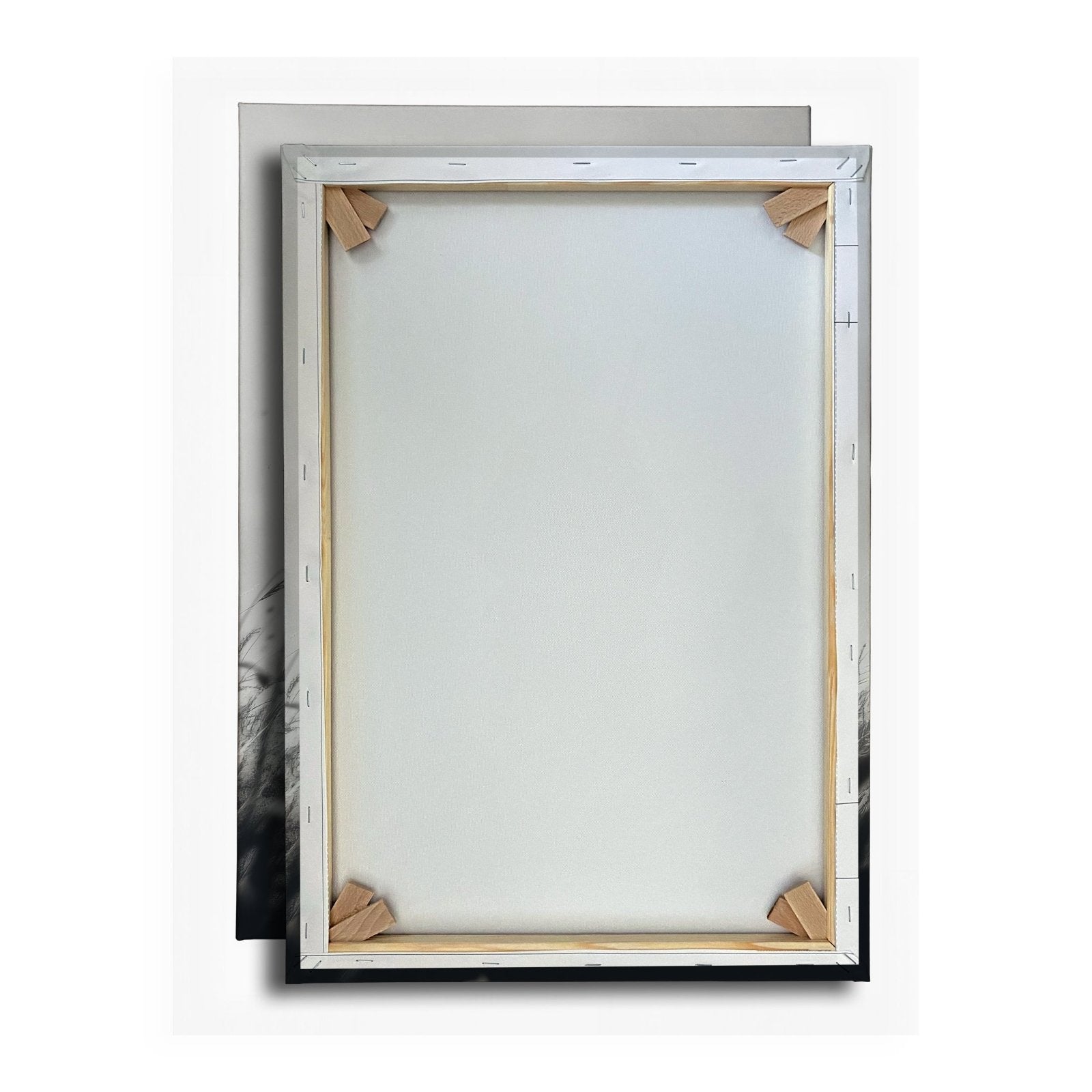 Leinwandbild Samurai XXL – Zwei Krieger stehen still im windgepeitschten Gras - deyoli