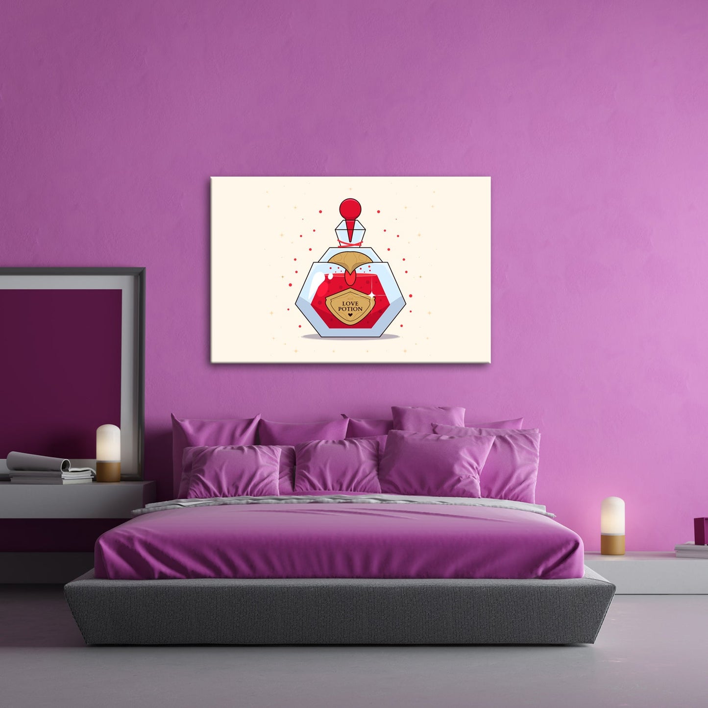 Leinwandbild Sanfte Formen und Punkte in minimalistischer Balance. - deyoli