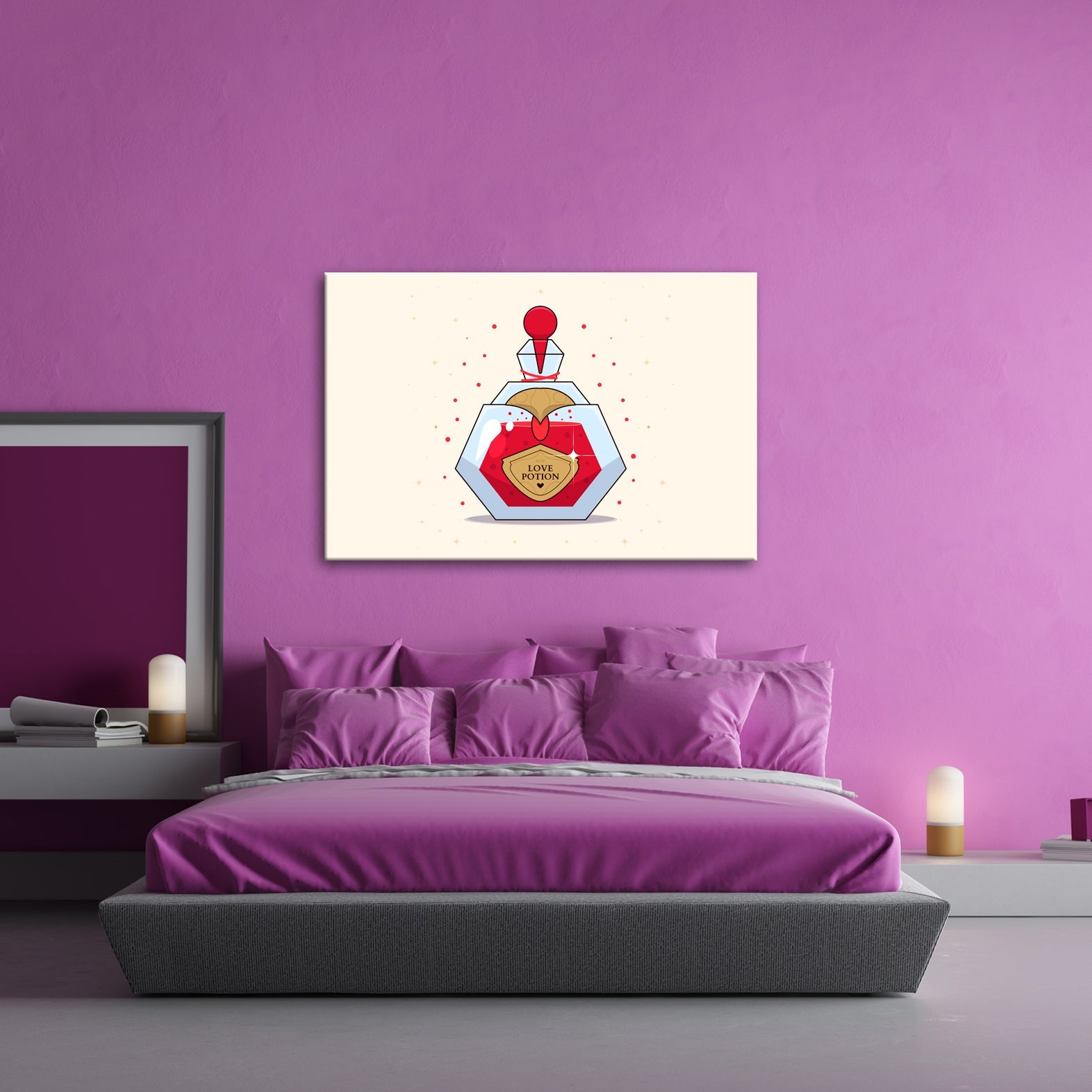 Leinwandbild Sanfte Formen und Punkte in minimalistischer Balance. - deyoli