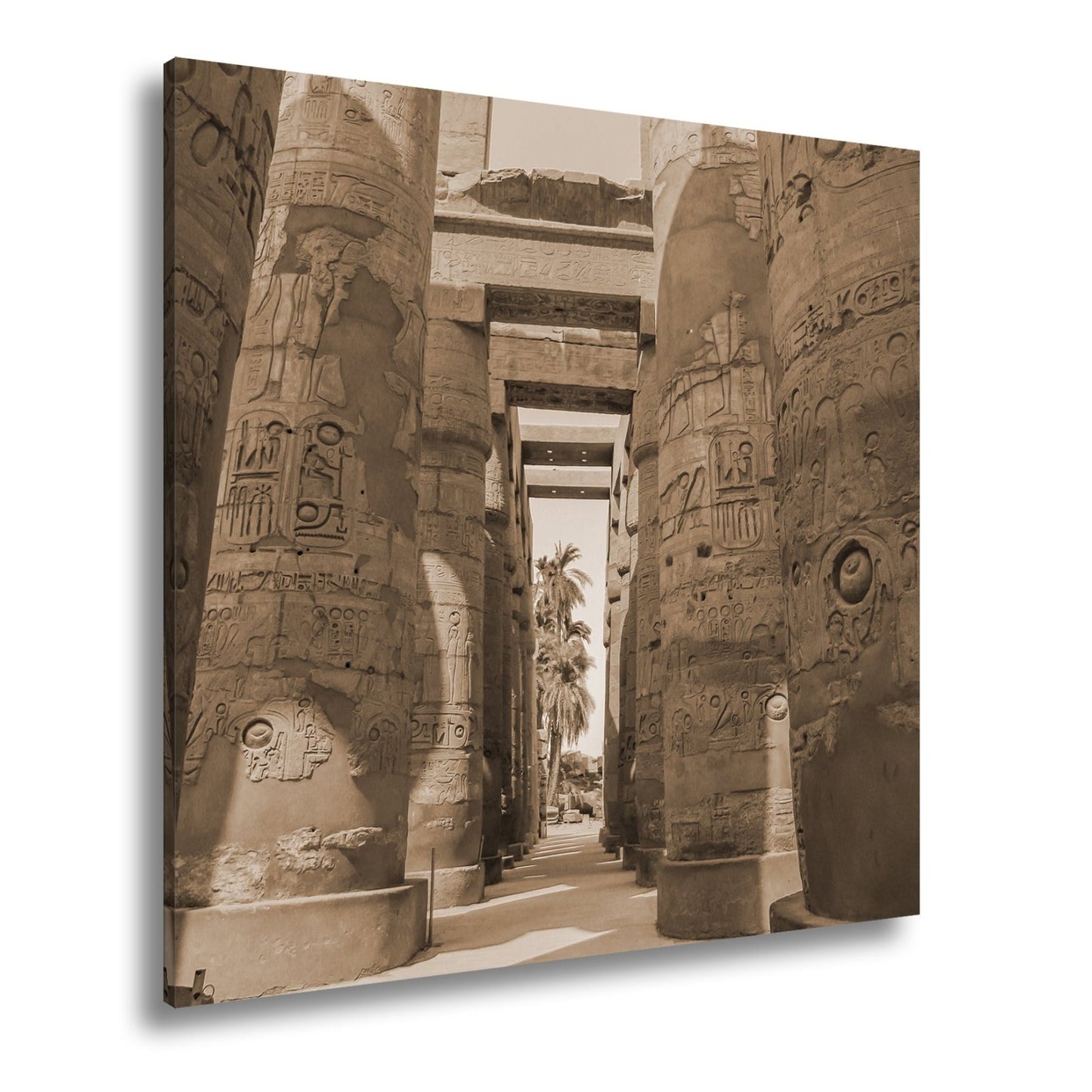 Leinwandbild Säulen flüstern Geschichten im Sonnenlicht Ägyptens. - deyoli