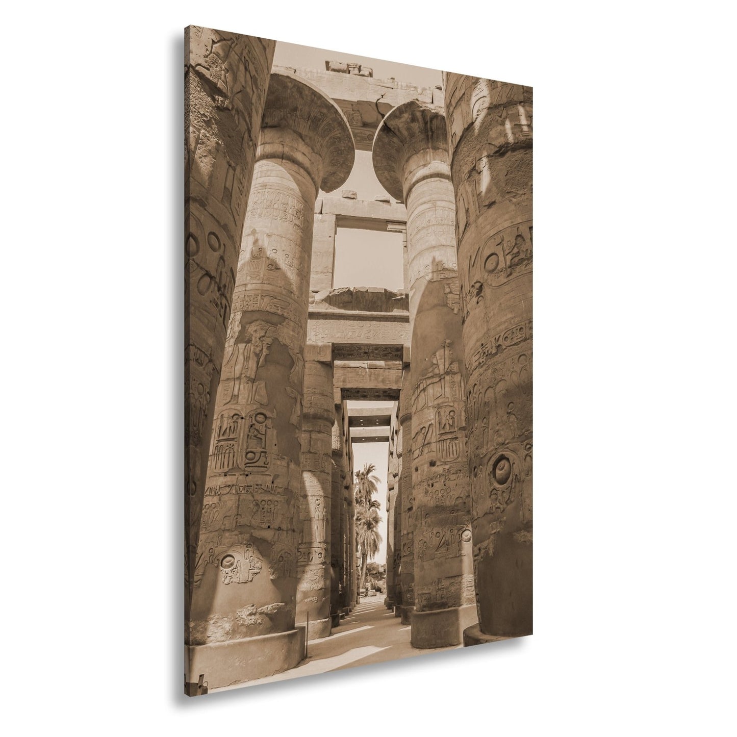 Leinwandbild Säulen flüstern Geschichten im Sonnenlicht Ägyptens. - deyoli