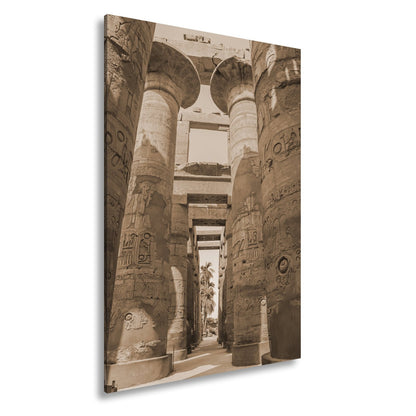 Leinwandbild Säulen flüstern Geschichten im Sonnenlicht Ägyptens. - deyoli