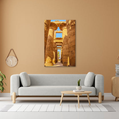 Leinwandbild Säulen flüstern Geschichten im Sonnenlicht Ägyptens. - deyoli