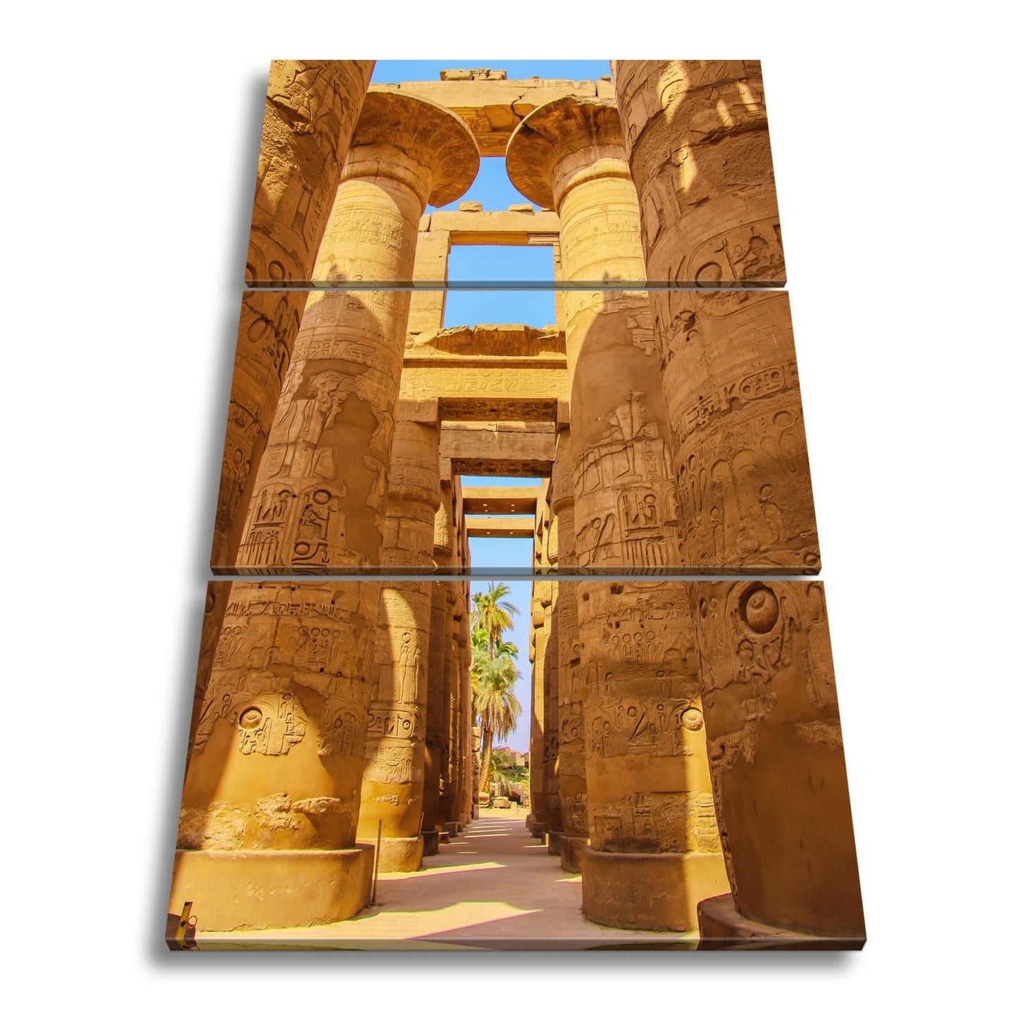 Leinwandbild Säulen flüstern Geschichten im Sonnenlicht Ägyptens. - deyoli