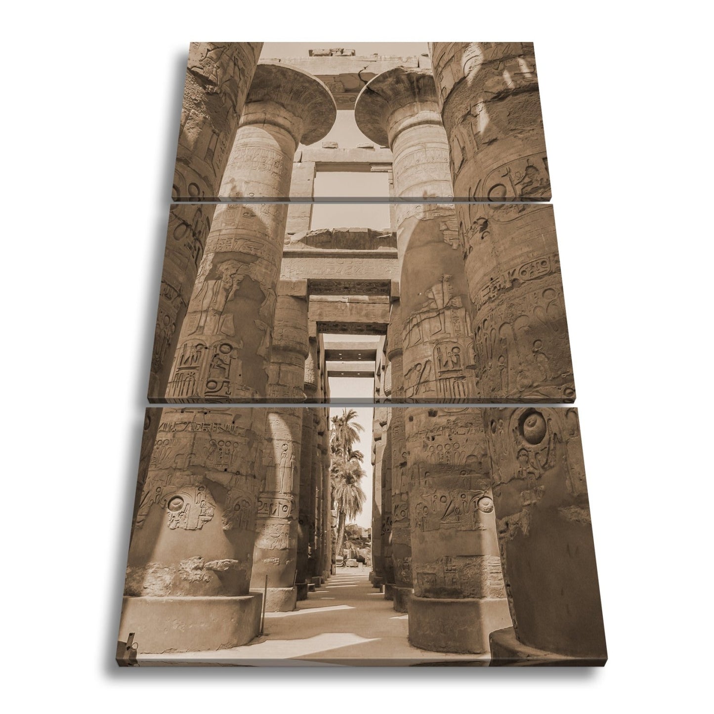 Leinwandbild Säulen flüstern Geschichten im Sonnenlicht Ägyptens. - deyoli