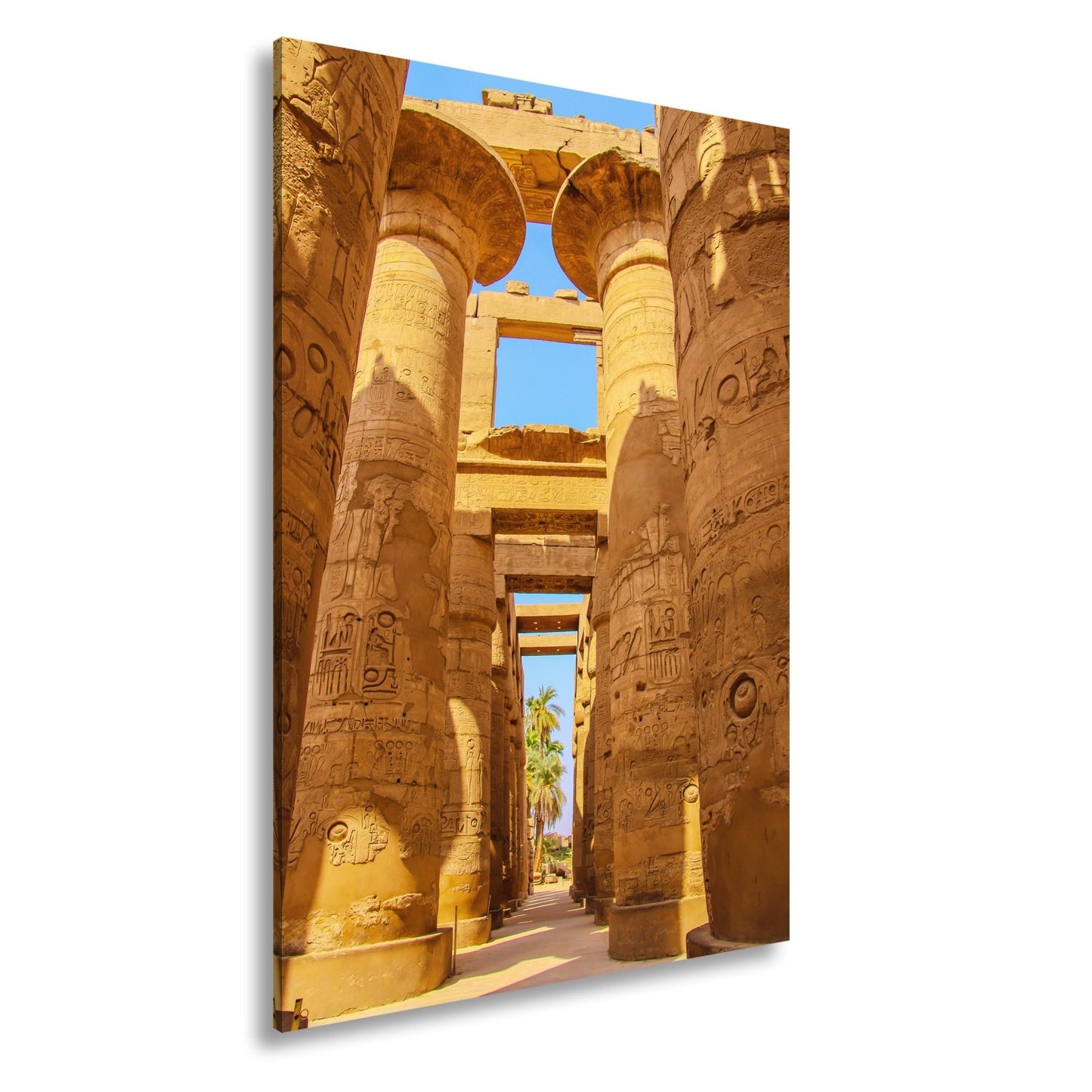 Leinwandbild Säulen flüstern Geschichten im Sonnenlicht Ägyptens. - deyoli