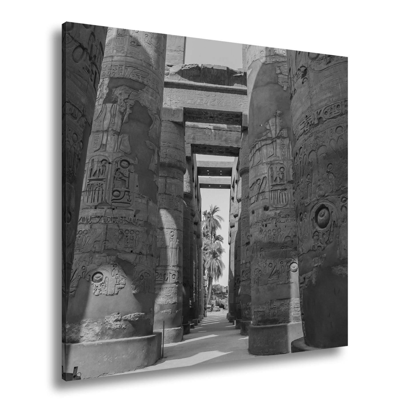 Leinwandbild Säulen flüstern Geschichten im Sonnenlicht Ägyptens. - deyoli