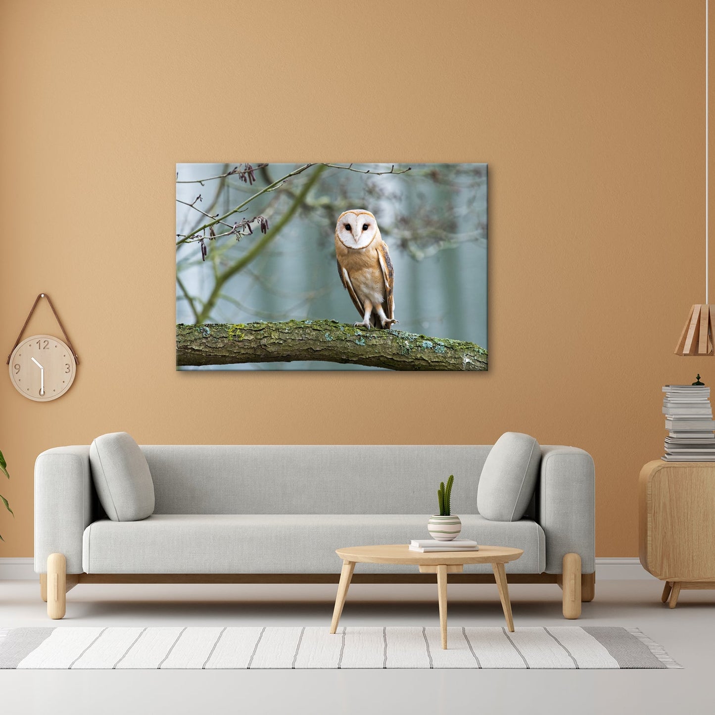 Leinwandbild Schleiereule Portrait – Stille Weisheit Vogel XXL Canvas - deyoli