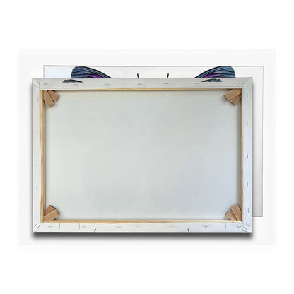Leinwandbild Schmetterling in leuchtendem Violett und Sonnengold - deyoli