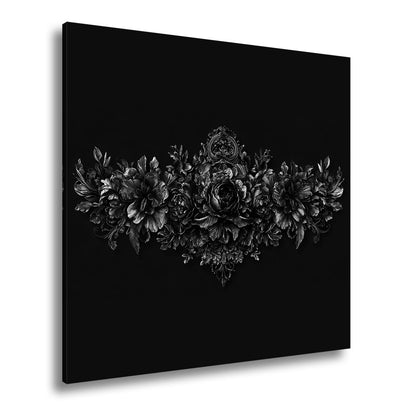 Leinwandbild Schwarze Blütenpracht – still und königlich zugleich. - deyoli
