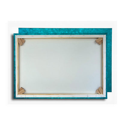 Leinwandbild Schwebend gleitet sie durch die Tiefe des blauen Ozeans. - deyoli