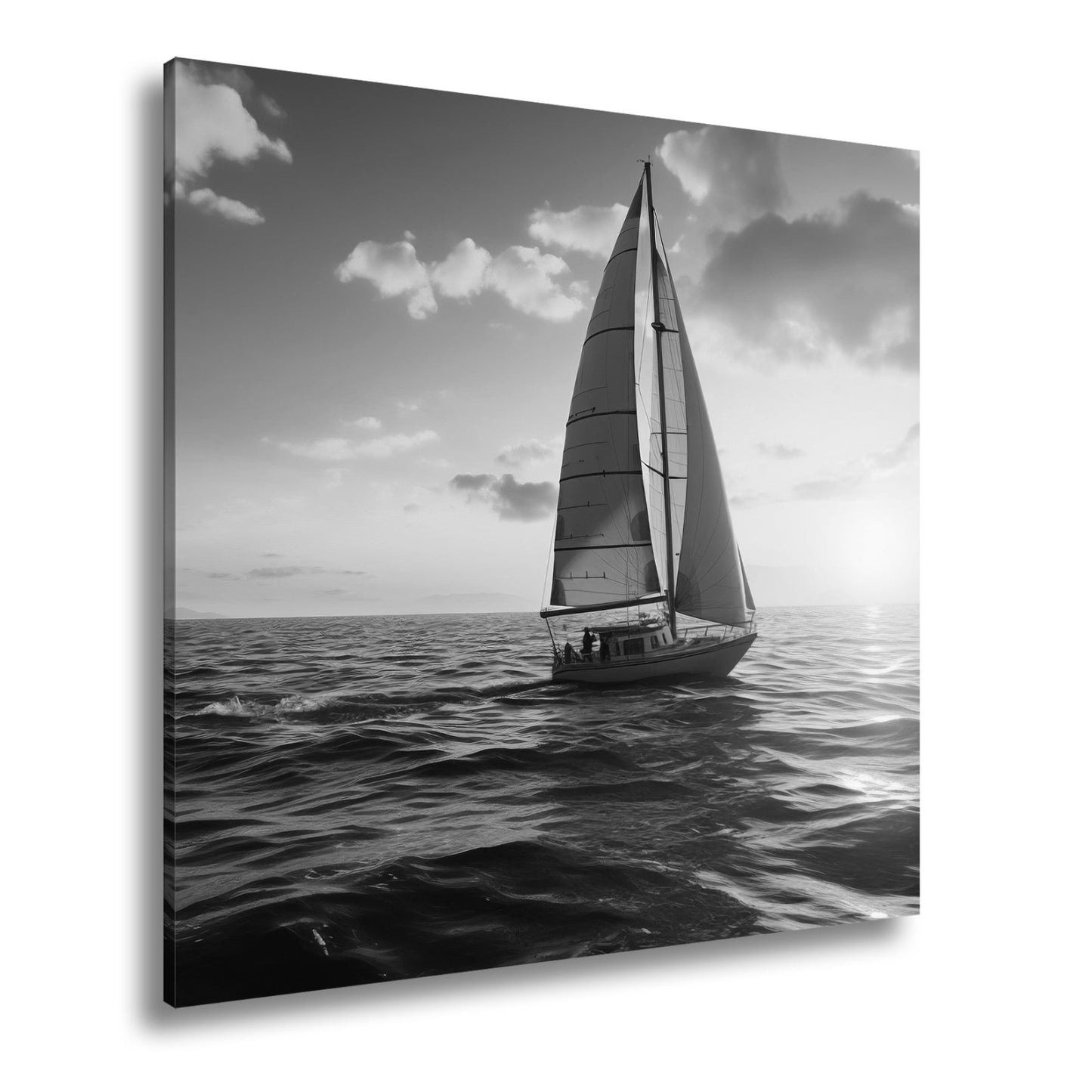 Leinwandbild Segel tanzen durch das Gold eines neuen Morgens. - deyoli