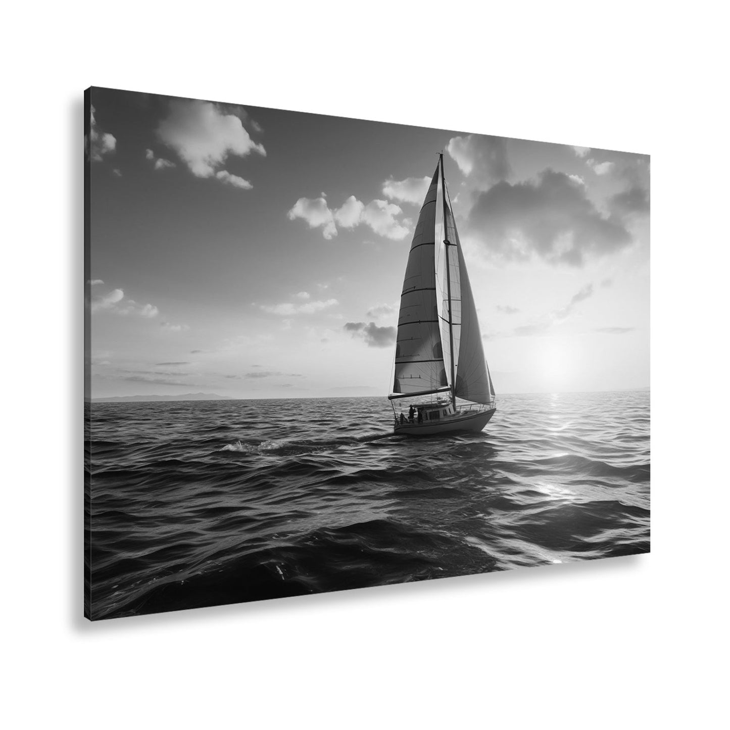 Leinwandbild Segel tanzen durch das Gold eines neuen Morgens. - deyoli