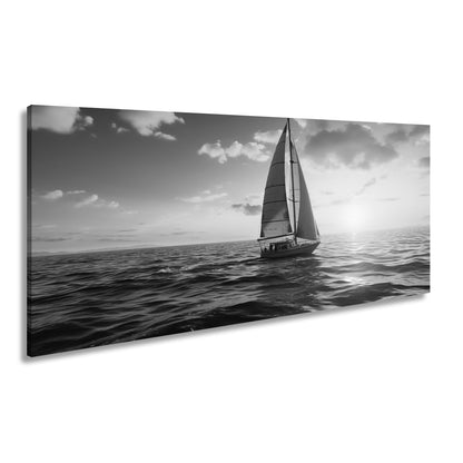 Leinwandbild Segel tanzen durch das Gold eines neuen Morgens. - deyoli