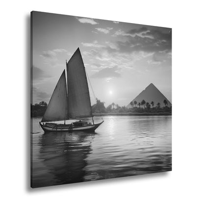 Leinwandbild Segeln bei Sonnenuntergang – Ägyptens Zauber am Nil - deyoli
