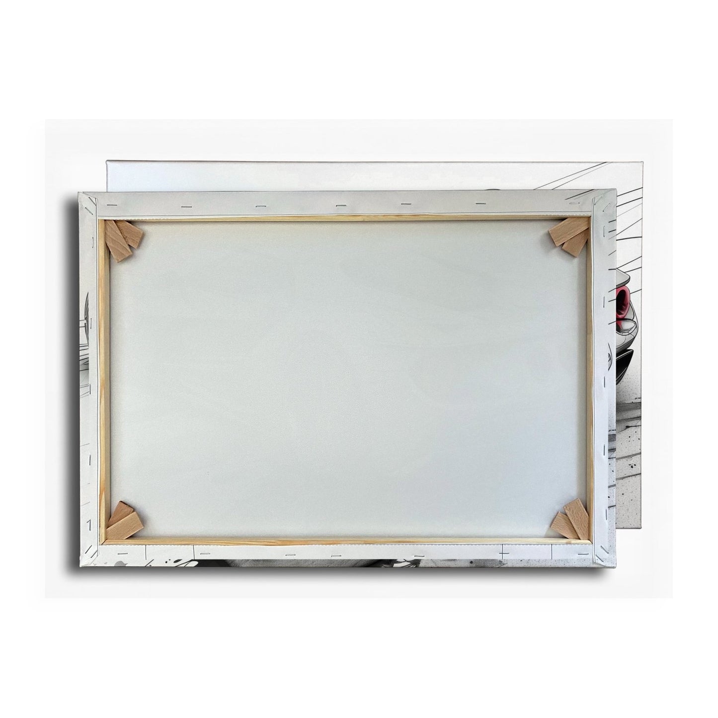 Leinwandbild Skizzenhafter Supersportwagen in dynamischer monochromer Eleganz - deyoli