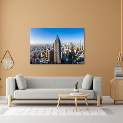 Leinwandbild Skyline XXL – Moderne Hochhäuser & ikonisches Zentrum - deyoli
