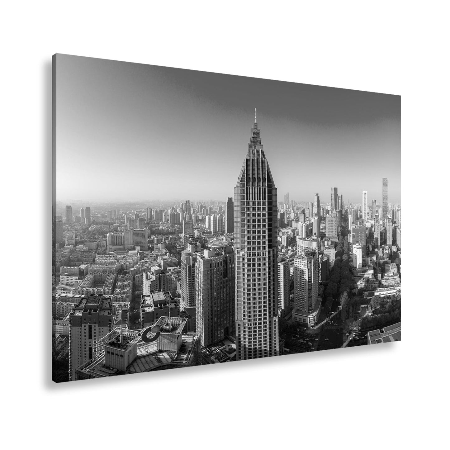 Leinwandbild Skyline XXL – Moderne Hochhäuser & ikonisches Zentrum - deyoli