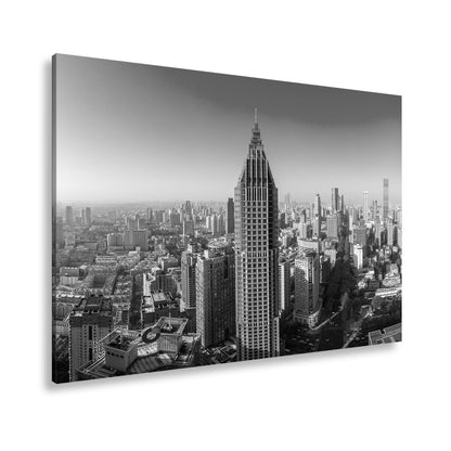Leinwandbild Skyline XXL – Moderne Hochhäuser & ikonisches Zentrum - deyoli