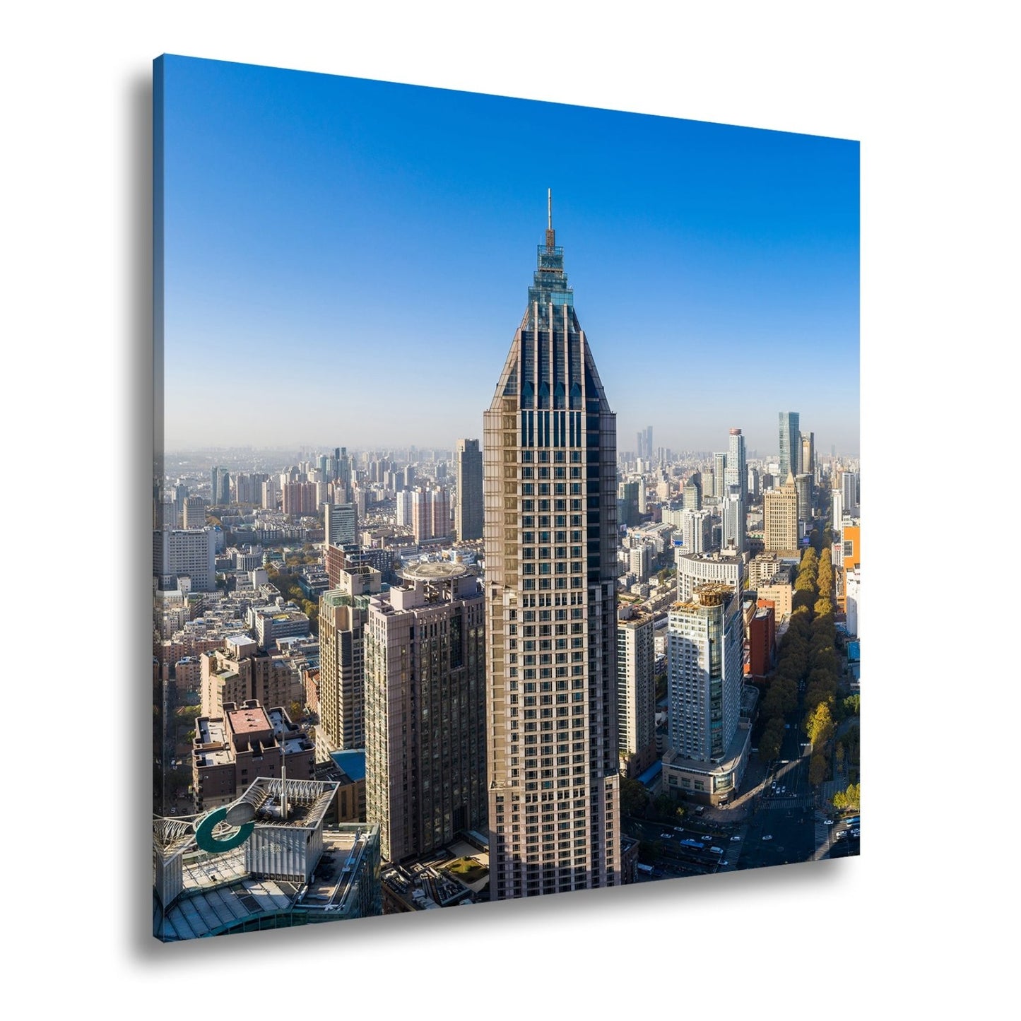 Leinwandbild Skyline XXL – Moderne Hochhäuser & ikonisches Zentrum - deyoli