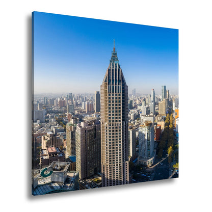 Leinwandbild Skyline XXL – Moderne Hochhäuser & ikonisches Zentrum - deyoli