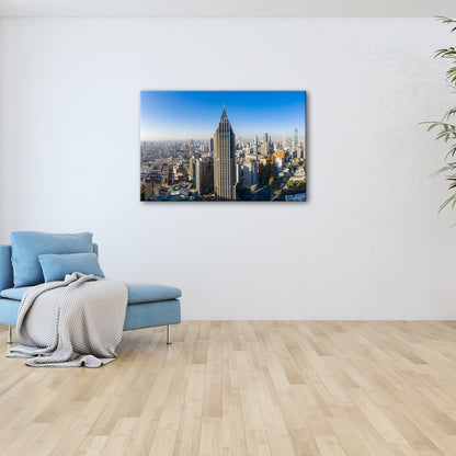 Leinwandbild Skyline XXL – Moderne Hochhäuser & ikonisches Zentrum - deyoli