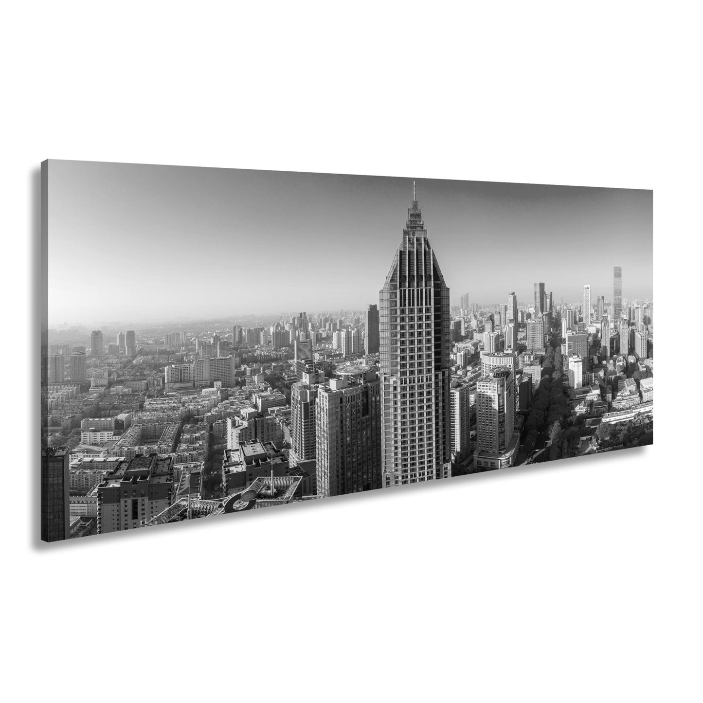 Leinwandbild Skyline XXL – Moderne Hochhäuser & ikonisches Zentrum - deyoli