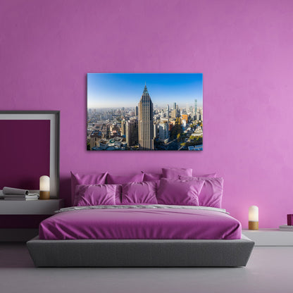 Leinwandbild Skyline XXL – Moderne Hochhäuser & ikonisches Zentrum - deyoli
