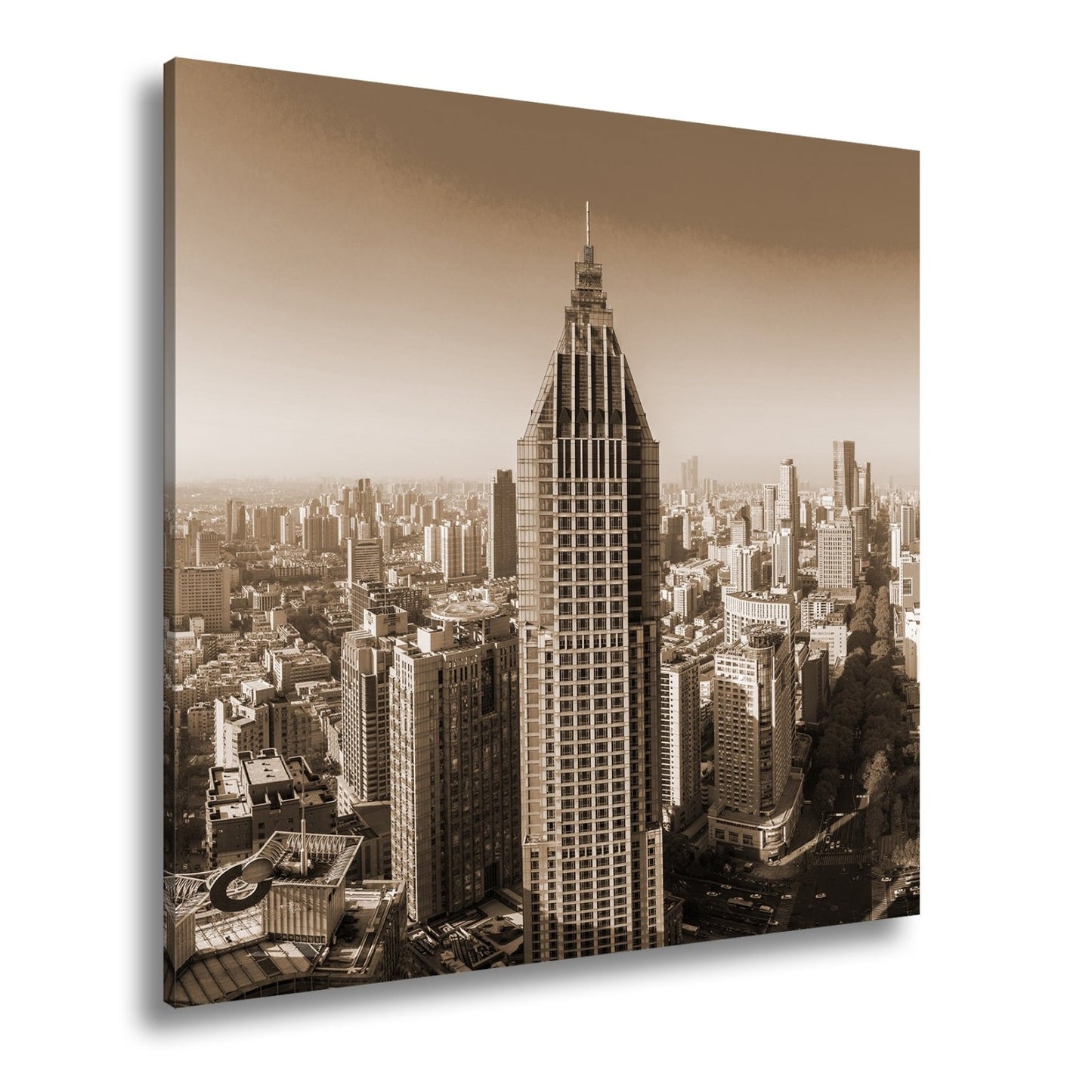 Leinwandbild Skyline XXL – Moderne Hochhäuser & ikonisches Zentrum - deyoli