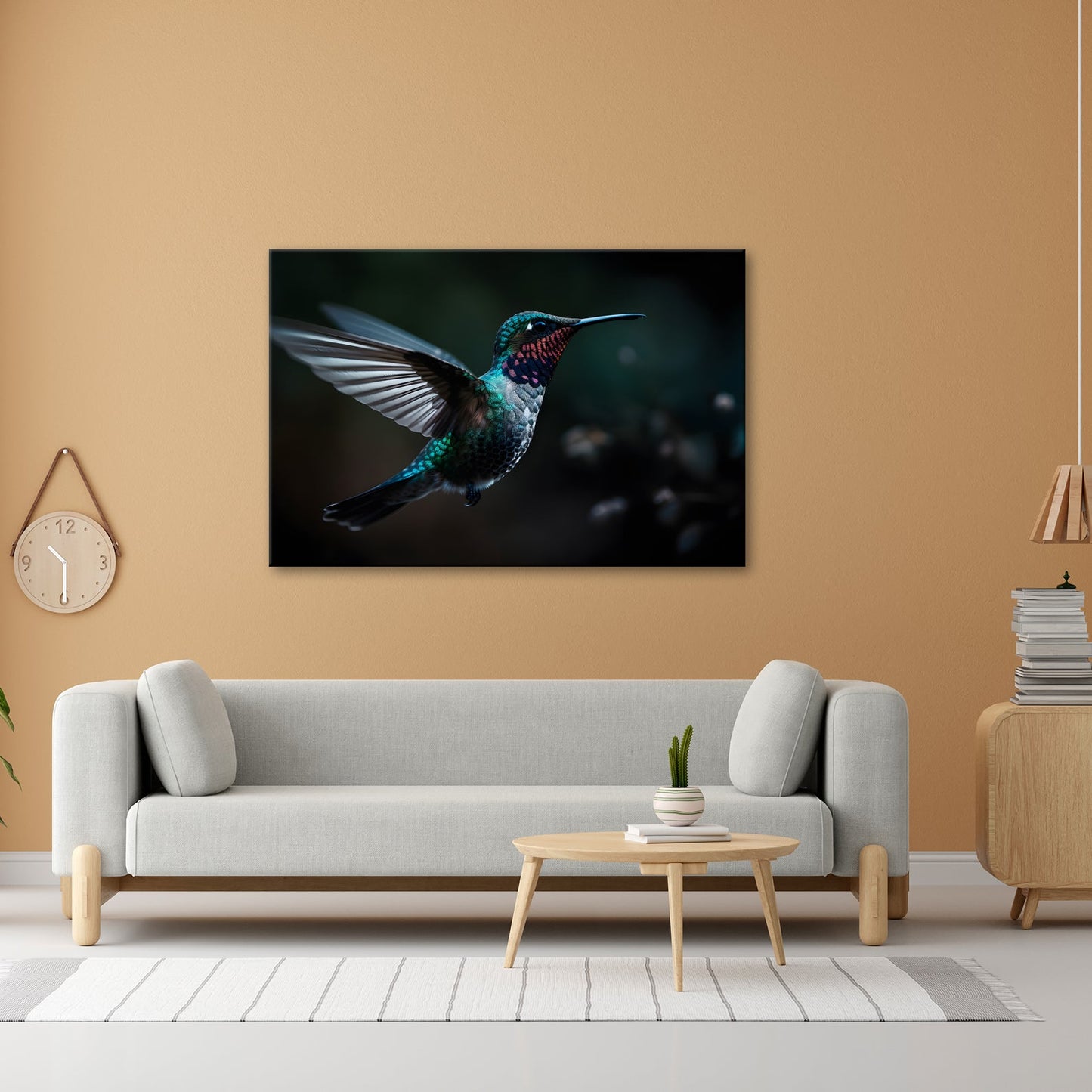 Leinwandbild Smaragdglanz im Flug – ein Kolibri wie aus Licht gewebt - deyoli