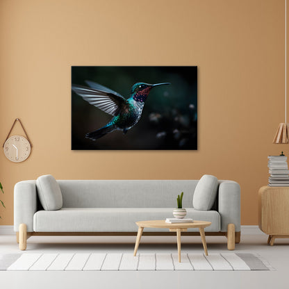 Leinwandbild Smaragdglanz im Flug – ein Kolibri wie aus Licht gewebt - deyoli
