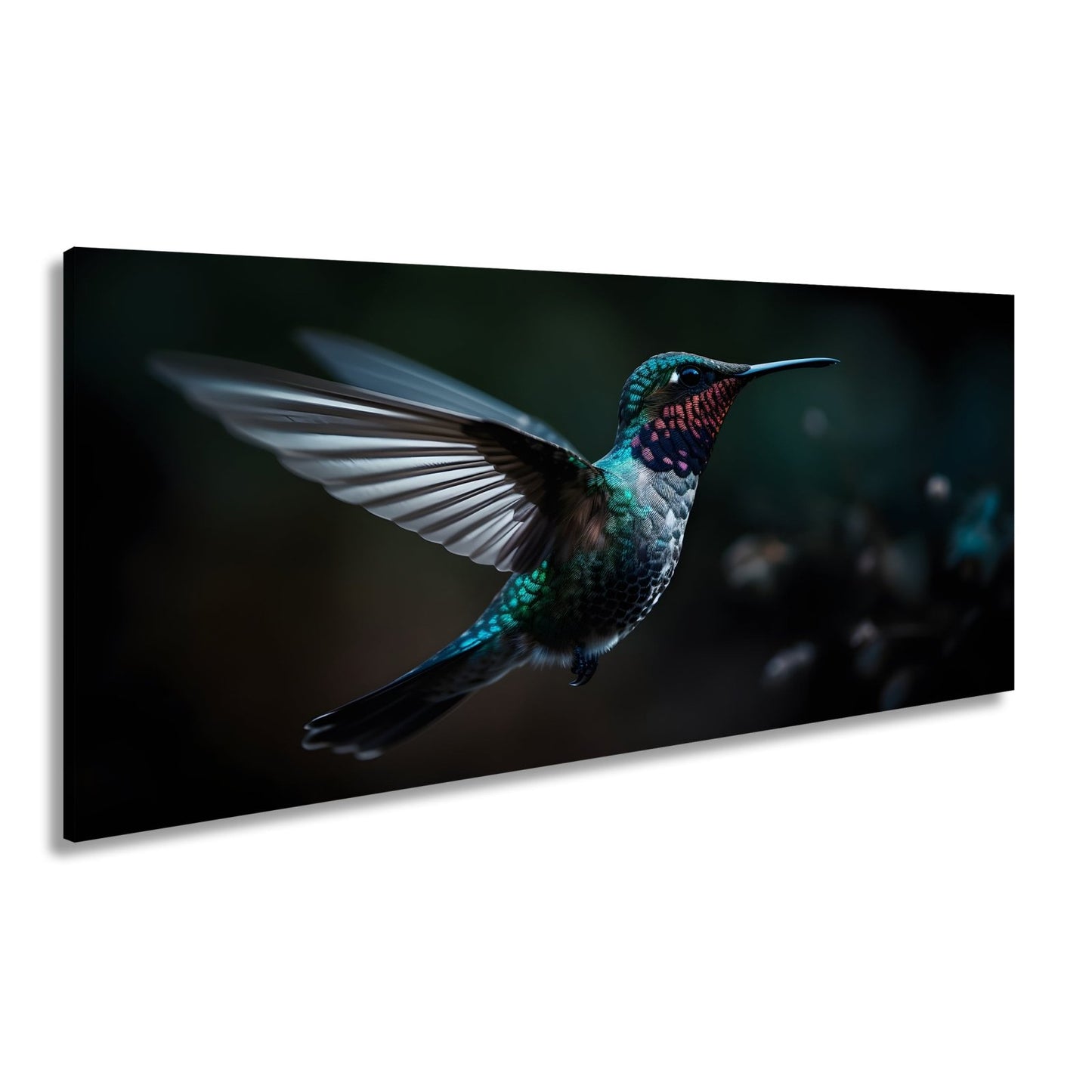 Leinwandbild Smaragdglanz im Flug – ein Kolibri wie aus Licht gewebt - deyoli