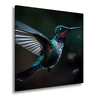 Leinwandbild Smaragdglanz im Flug – ein Kolibri wie aus Licht gewebt - deyoli