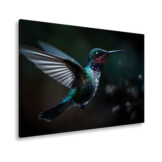 Leinwandbild Smaragdglanz im Flug – ein Kolibri wie aus Licht gewebt - deyoli