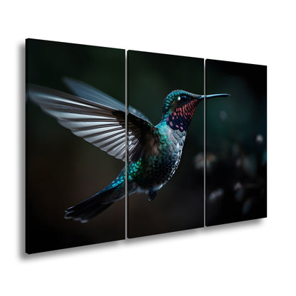 Leinwandbild Smaragdglanz im Flug – ein Kolibri wie aus Licht gewebt - deyoli