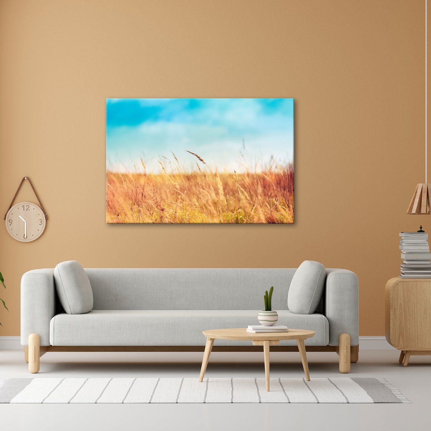 Leinwandbild Sommerwiese im warmen Lichtspiel - deyoli