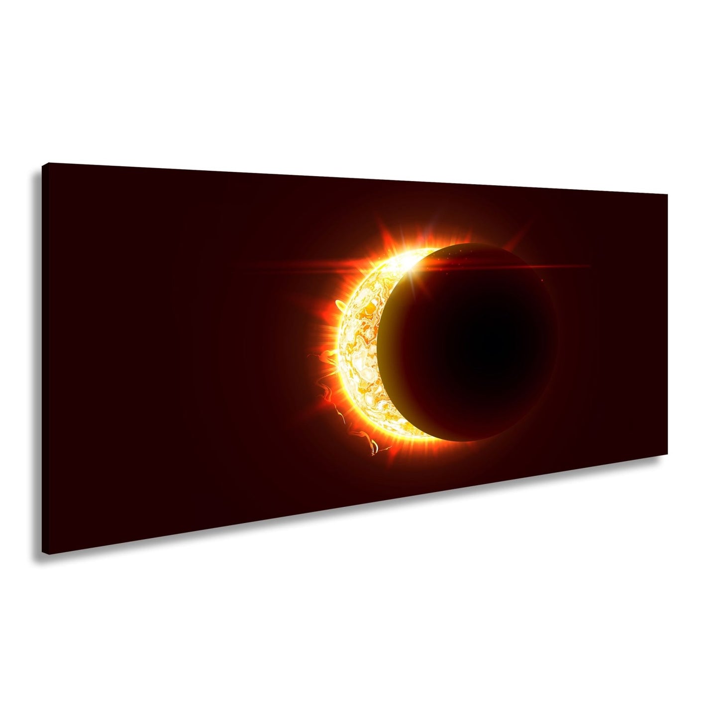 Leinwandbild Sonnenfeuer küsst Schatten – ein himmlisches Flammenpoem - deyoli