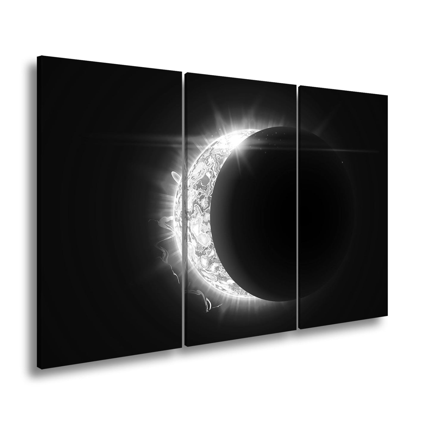Leinwandbild Sonnenfeuer küsst Schatten – ein himmlisches Flammenpoem - deyoli