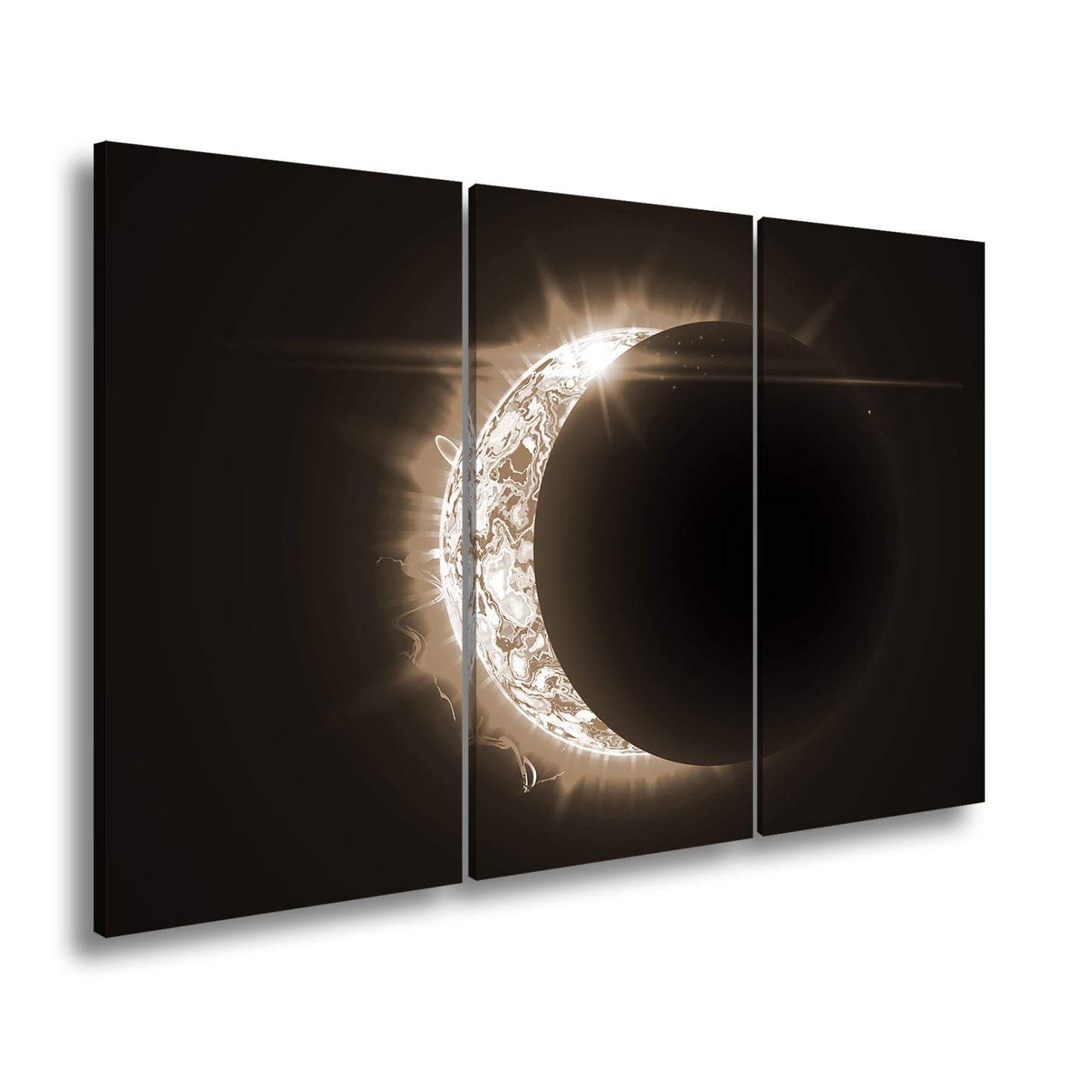 Leinwandbild Sonnenfeuer küsst Schatten – ein himmlisches Flammenpoem - deyoli