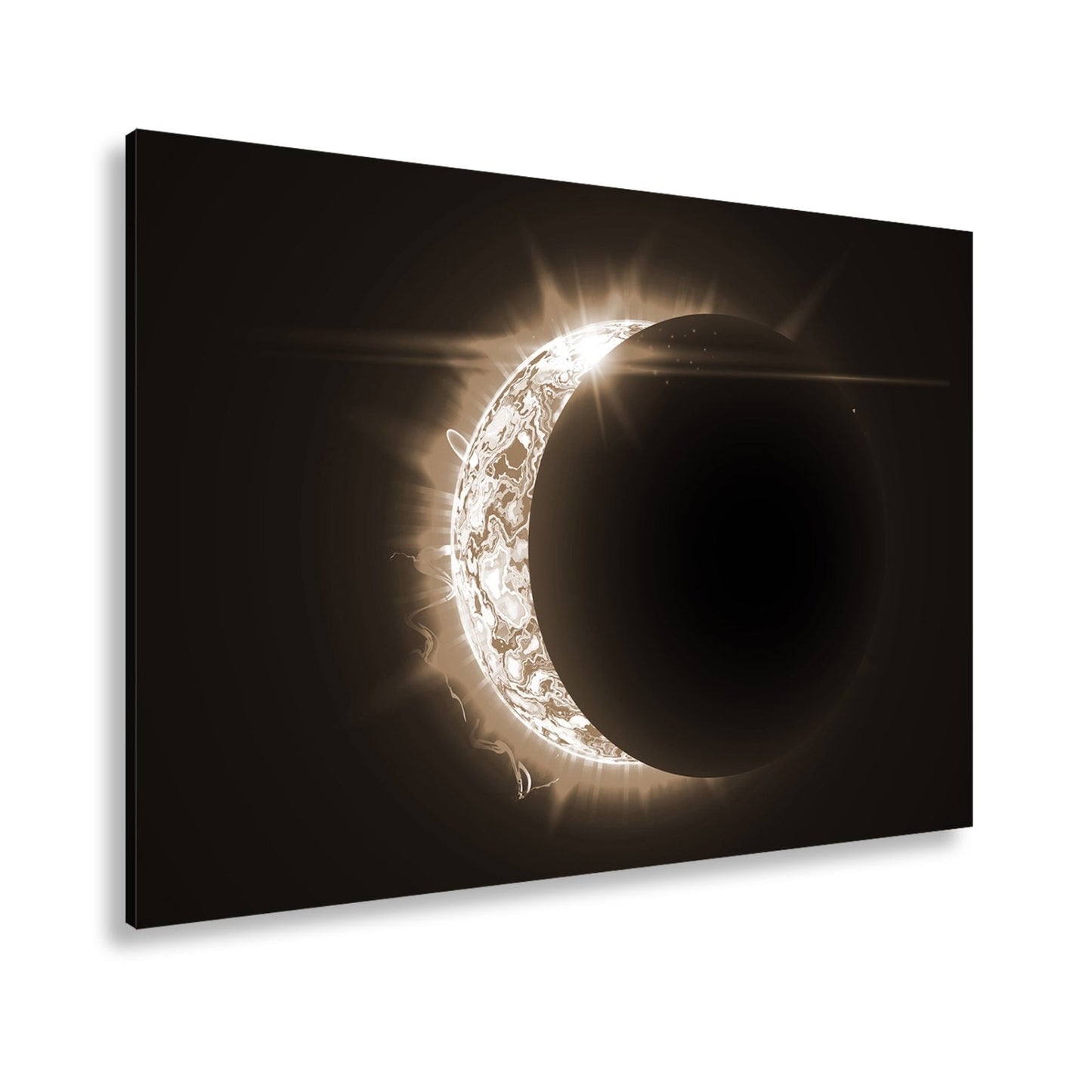 Leinwandbild Sonnenfeuer küsst Schatten – ein himmlisches Flammenpoem - deyoli