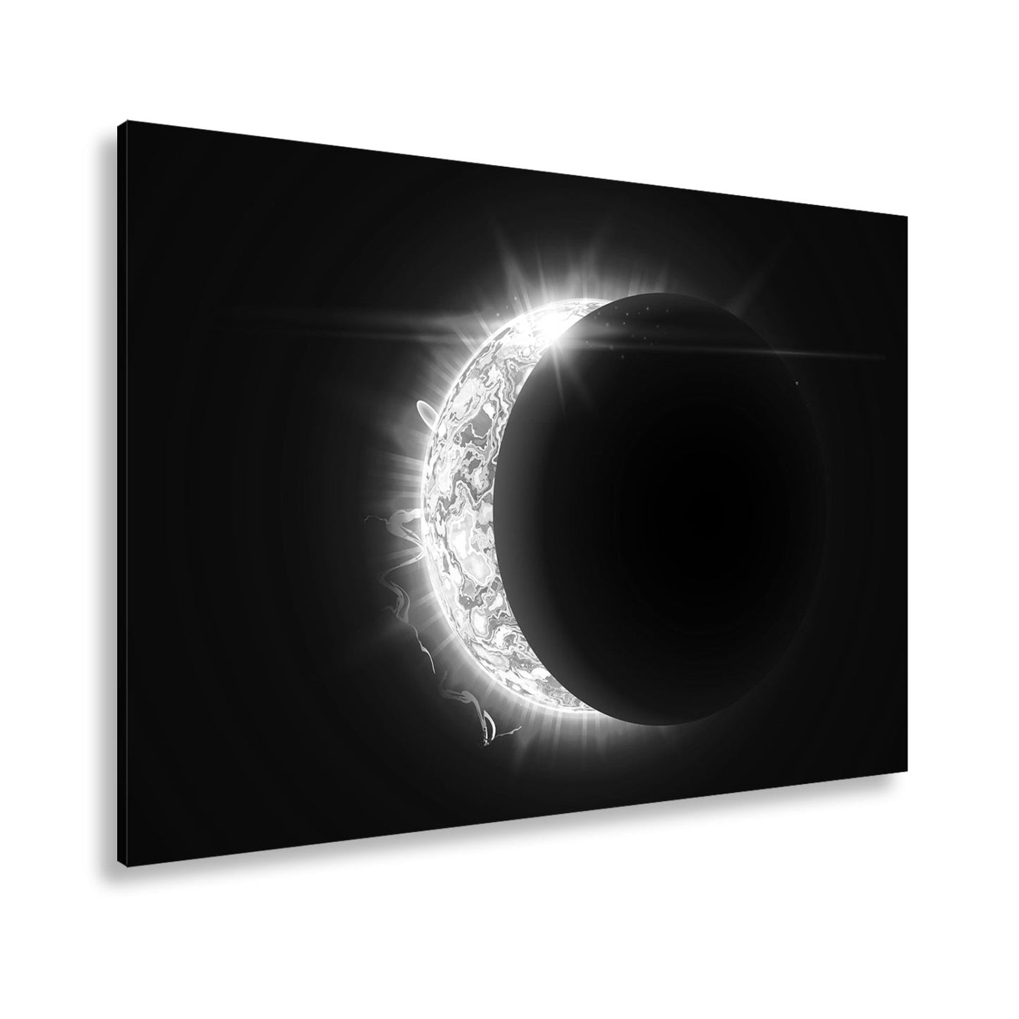 Leinwandbild Sonnenfeuer küsst Schatten – ein himmlisches Flammenpoem - deyoli