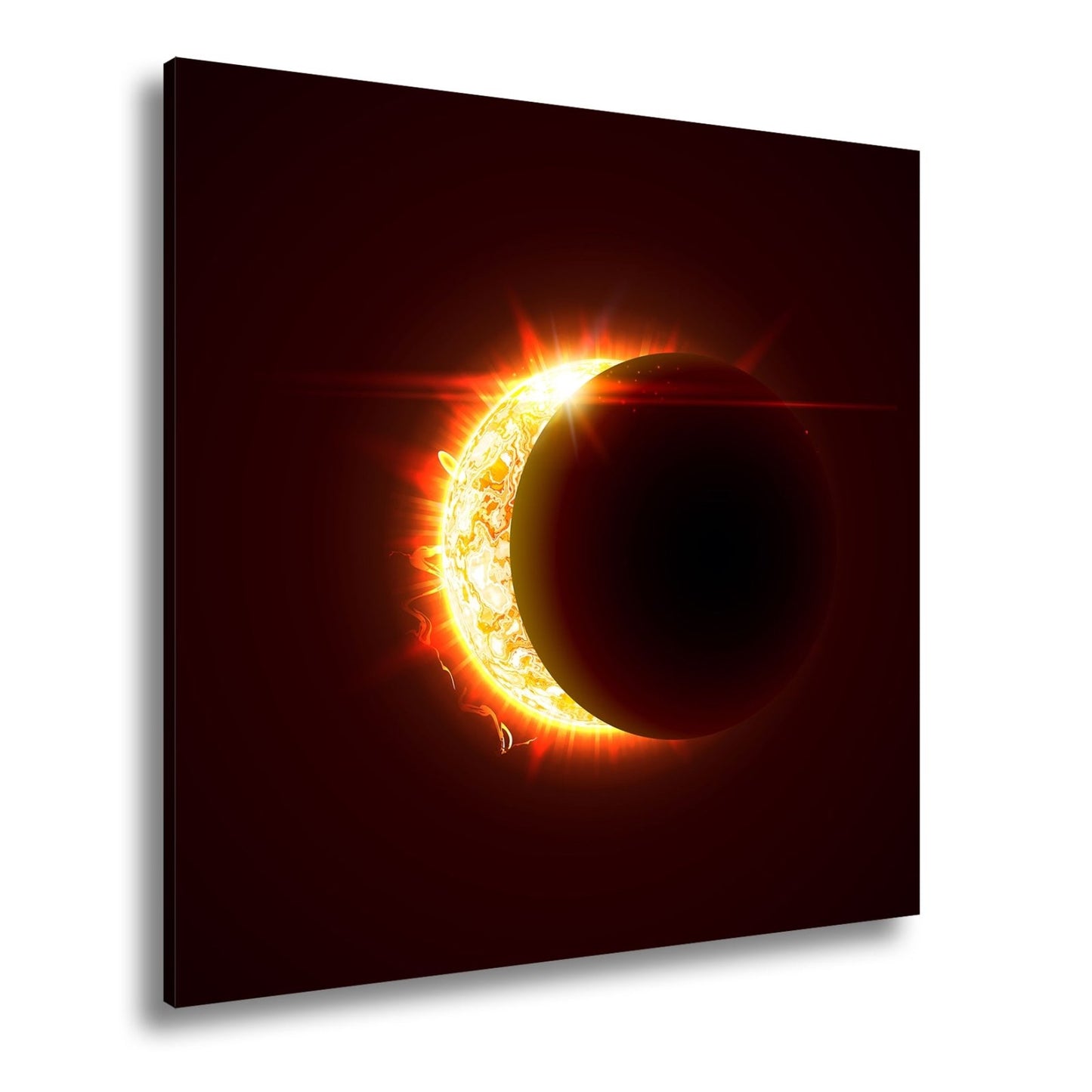 Leinwandbild Sonnenfeuer küsst Schatten – ein himmlisches Flammenpoem - deyoli