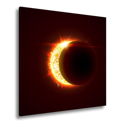 Leinwandbild Sonnenfeuer küsst Schatten – ein himmlisches Flammenpoem - deyoli