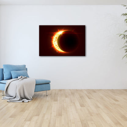 Leinwandbild Sonnenfeuer küsst Schatten – ein himmlisches Flammenpoem - deyoli