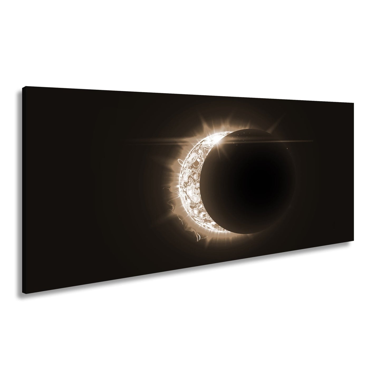 Leinwandbild Sonnenfeuer küsst Schatten – ein himmlisches Flammenpoem - deyoli
