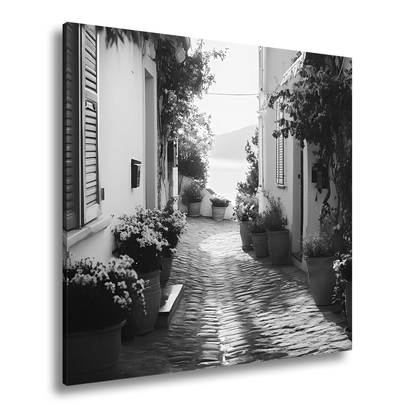 Leinwandbild Sonnengeküsste Gasse – Mediterraner Charme XXL - deyoli